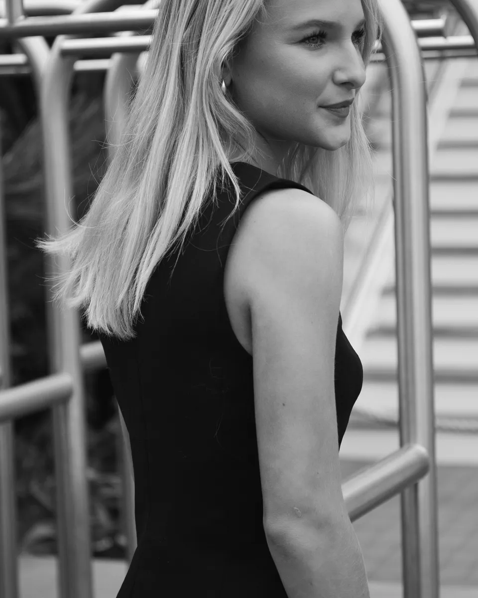Editorial portrait in warm, directional light